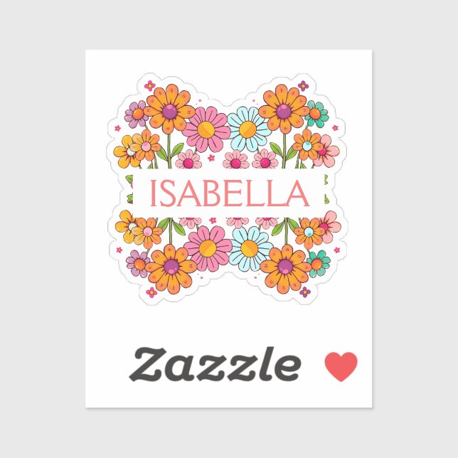 Personalised Colourful Floral  (Sheet)