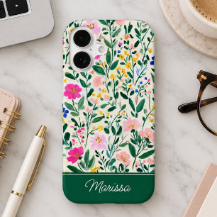 Personalised Colourful Floral Garden Phone Case