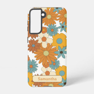 Personalised Colourful Flower Pattern Samsung Galaxy Case
