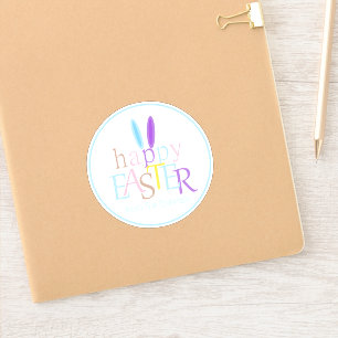 Personalised Colourful Fun Bunny Ears Happy Easter