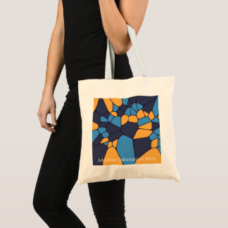 Personalised Colourful Geometric Abstract Pattern Tote Bag