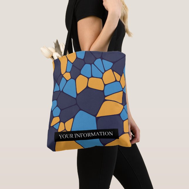 Personalised Colourful Geometric Abstract Pattern Tote Bag (Close Up)