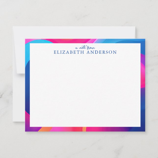 Personalised Colourful Geometric Border Card (Front)