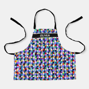 Personalised Colourful Geometric Pattern Apron