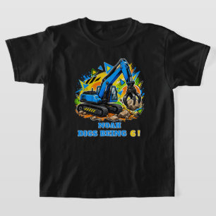 Personalised Colourful Grabber Excavator T-Shirt