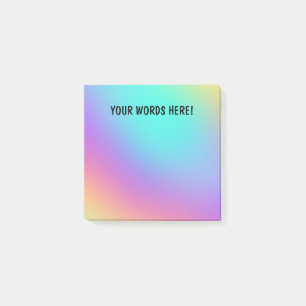Personalised Colourful Gradient Post-It Notes