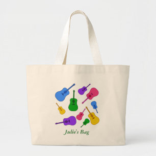 Personalised Colourful Guitar Collage Colours Bags
