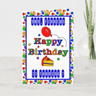 Personalised Colourful Happy Birthday Card