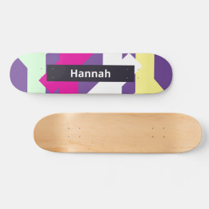 Personalised Colourful Modern Contemporary Abstrac Skateboard