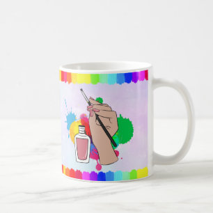 Personalised Colourful Nail Tech Mug