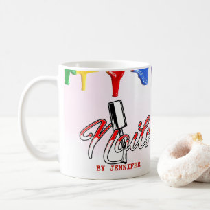 Personalised Colourful Nail Tech Mug