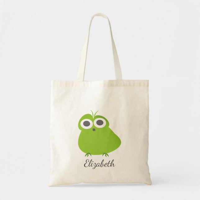Personalised  Colourful Owl Tote Bag (Front)