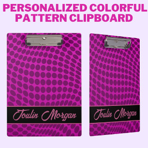 Personalised Colourful Pattern  Clipboard