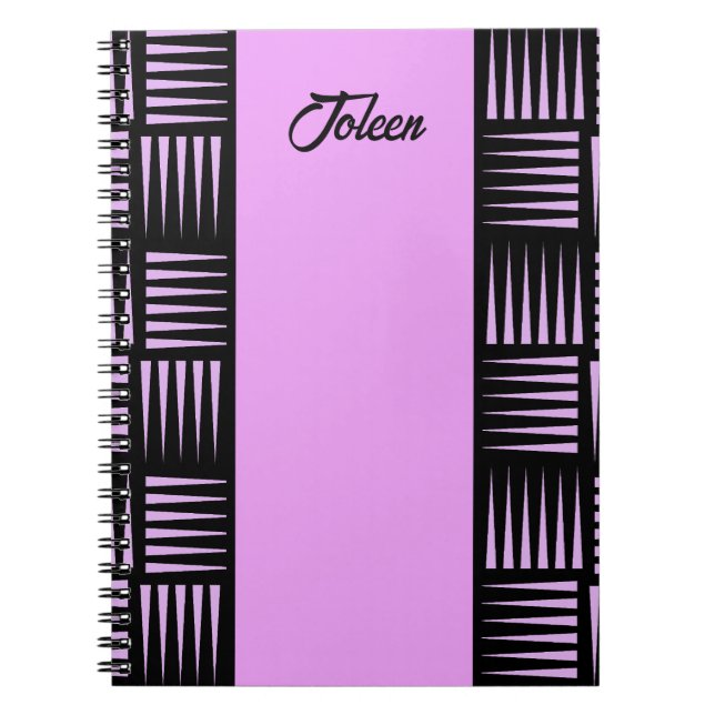 Personalised Colourful Pattern                  No Notebook (Front)