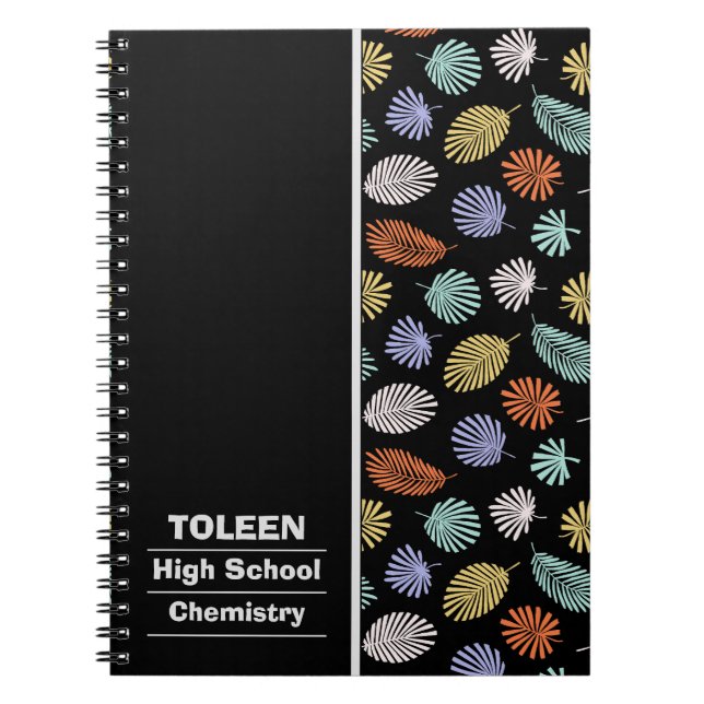 Personalised Colourful Pattern                  Notebook (Front)
