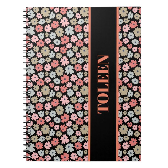 Personalised Colourful Pattern                  Notebook (Front)