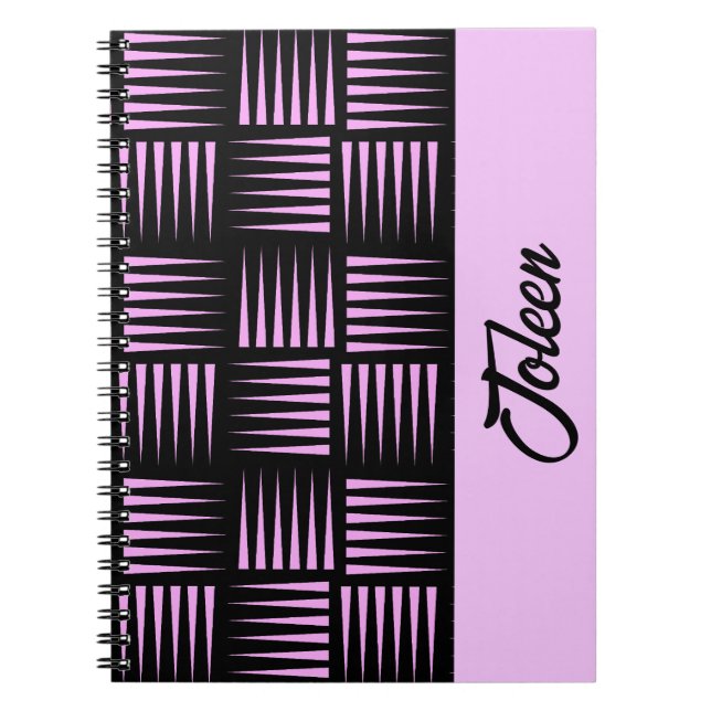 Personalised Colourful Pattern                  Notebook (Front)