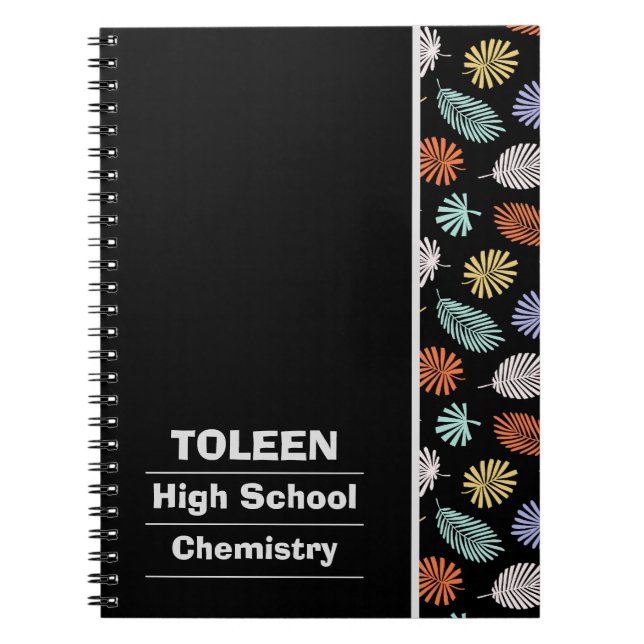 Personalised Colourful Pattern                  Notebook (Front)