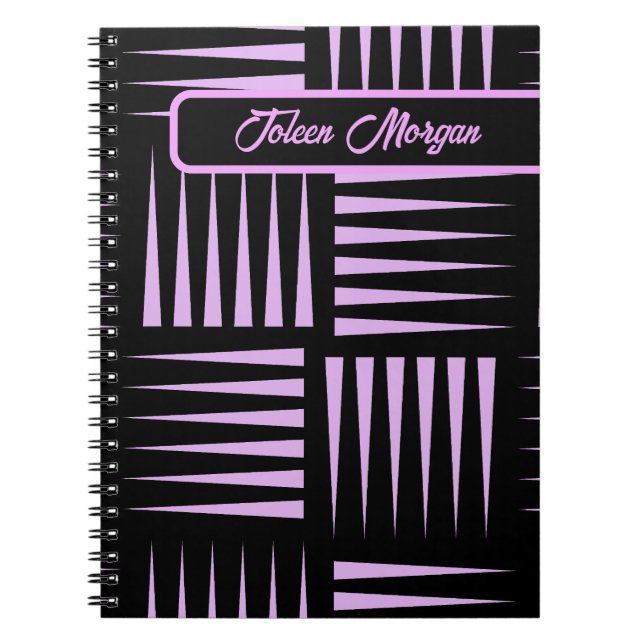 Personalised Colourful Pattern                  Notebook (Front)