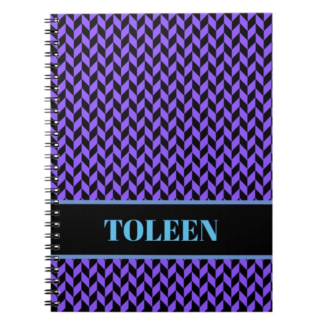 Personalised Colourful Pattern Notebook (Front)