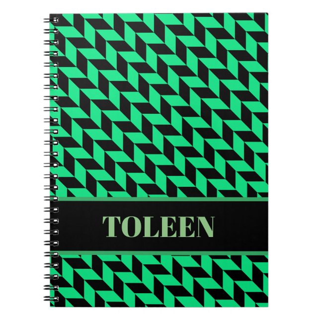 Personalised Colourful Pattern  Notebook (Front)