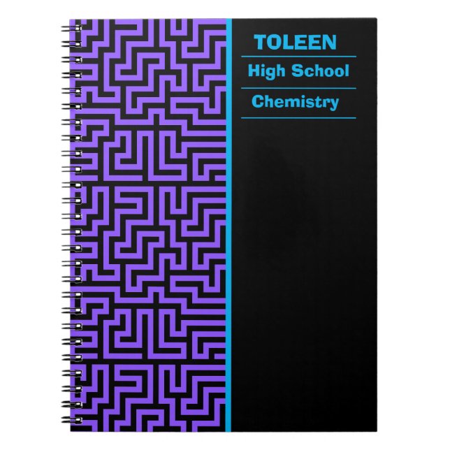 Personalised Colourful Pattern                  Notebook (Front)