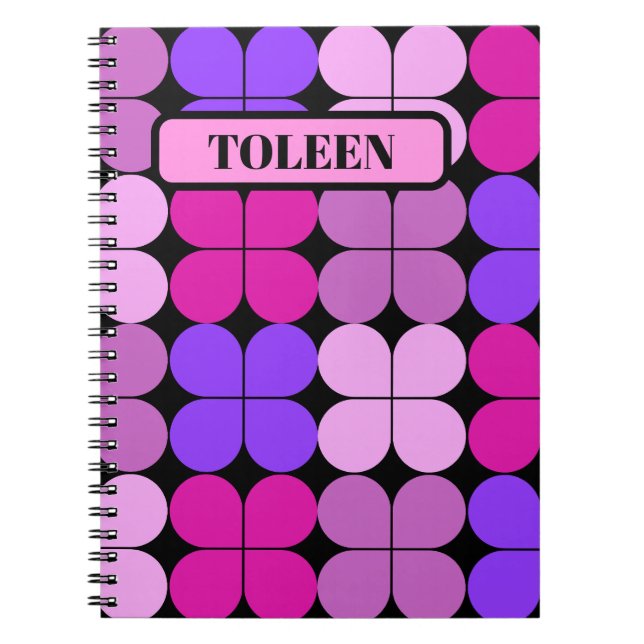 Personalised Colourful Pattern                Notebook (Front)