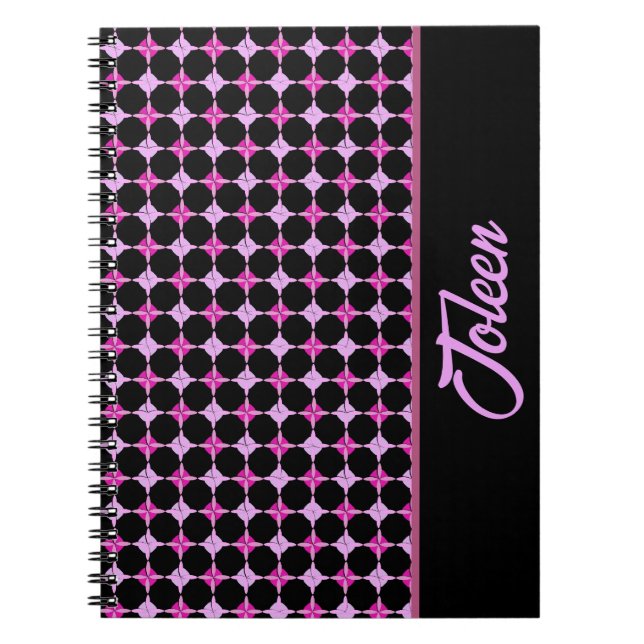 Personalised Colourful Pattern                  Notebook (Front)