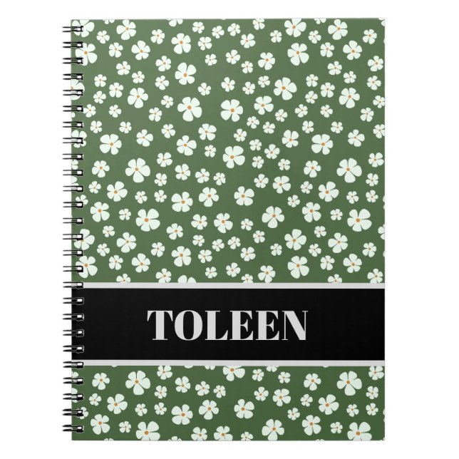Personalised Colourful Pattern                 Notebook (Front)