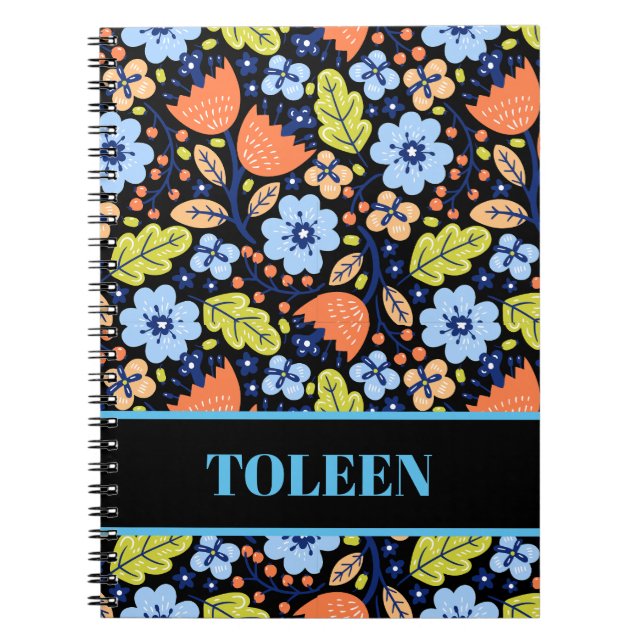 Personalised Colourful Pattern                  Notebook (Front)