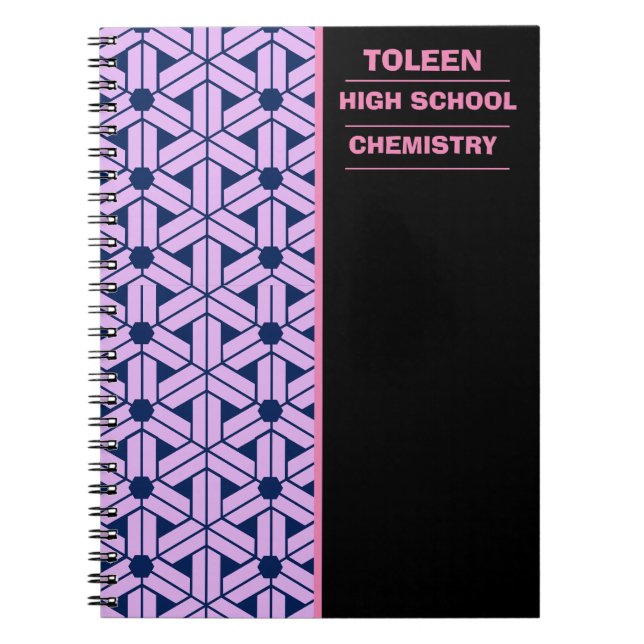 Personalised Colourful Pattern                  Notebook (Front)