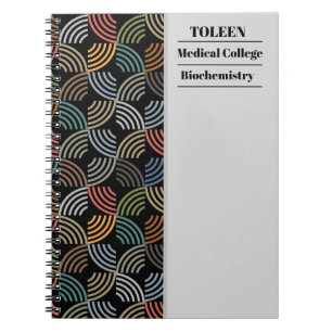Personalised Colourful Pattern Notebook