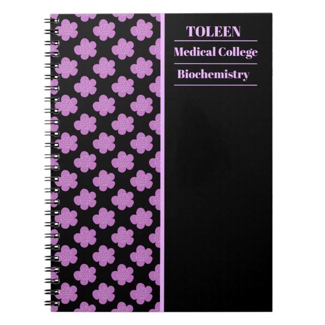 Personalised Colourful Pattern                  Notebook (Front)