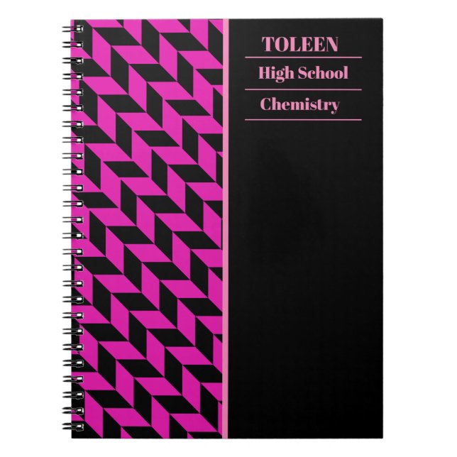 Personalised Colourful Pattern                  Notebook (Front)