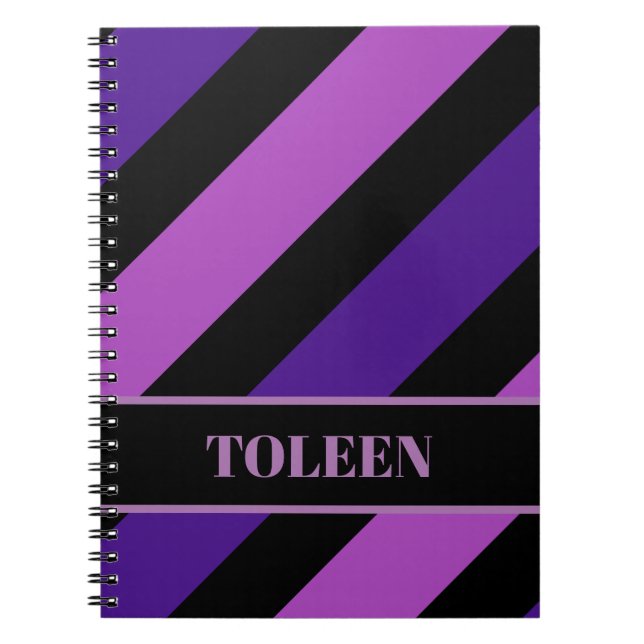 Personalised Colourful Pattern  Notebook (Front)