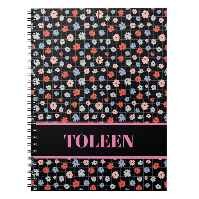 Personalised Colourful Pattern Notebook (Front)