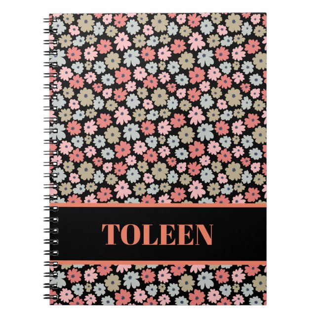 Personalised Colourful Pattern                  Notebook (Front)
