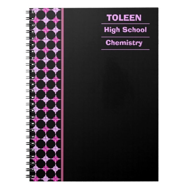 Personalised Colourful Pattern                  Notebook (Front)