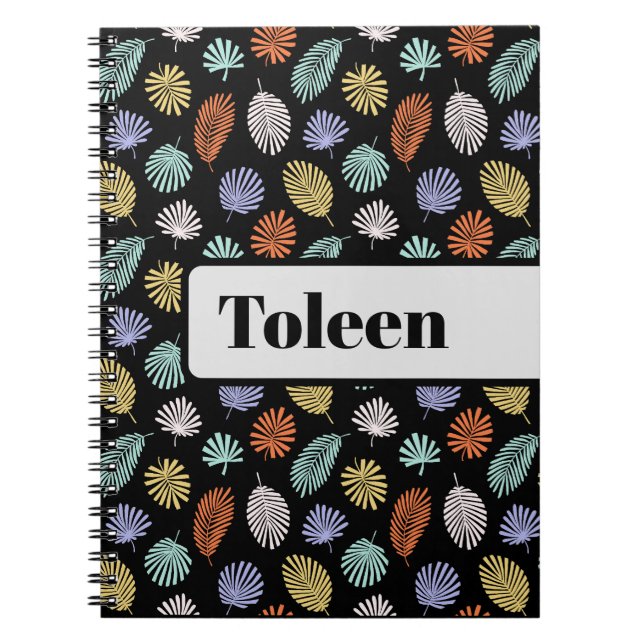 Personalised Colourful Pattern                  Notebook (Front)