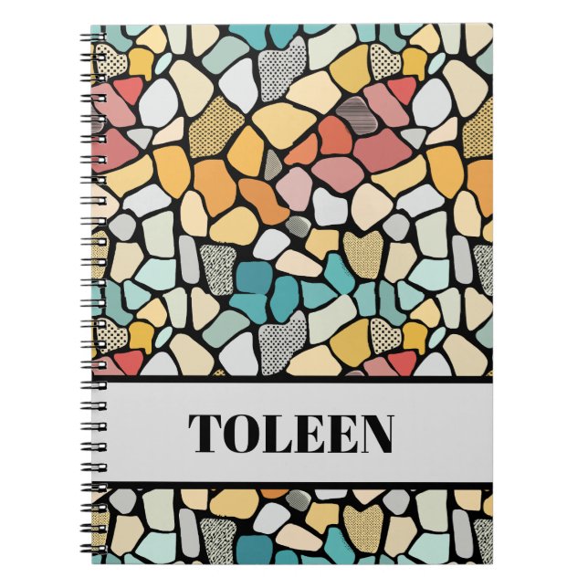 Personalised Colourful Pattern                  Notebook (Front)