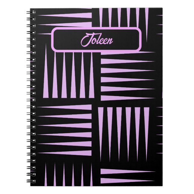 Personalised Colourful Pattern                  Notebook (Front)