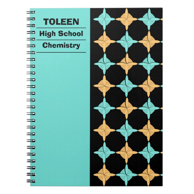 Personalised Colourful Pattern                  Notebook (Front)