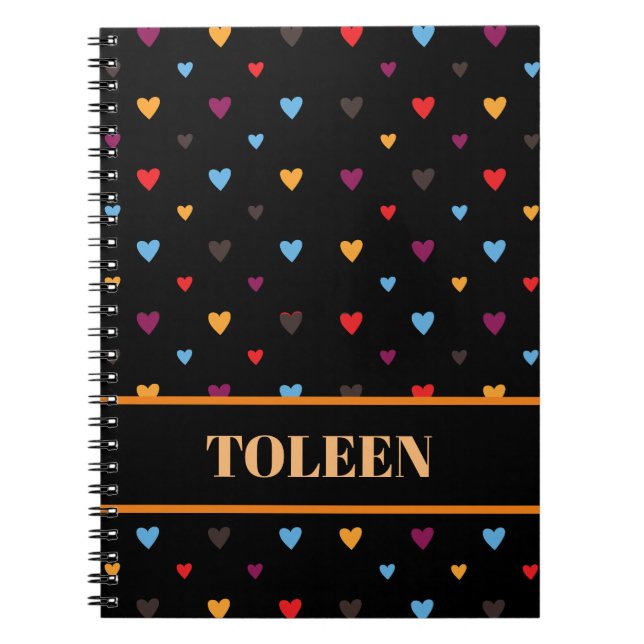 Personalised Colourful Pattern                 Notebook (Front)