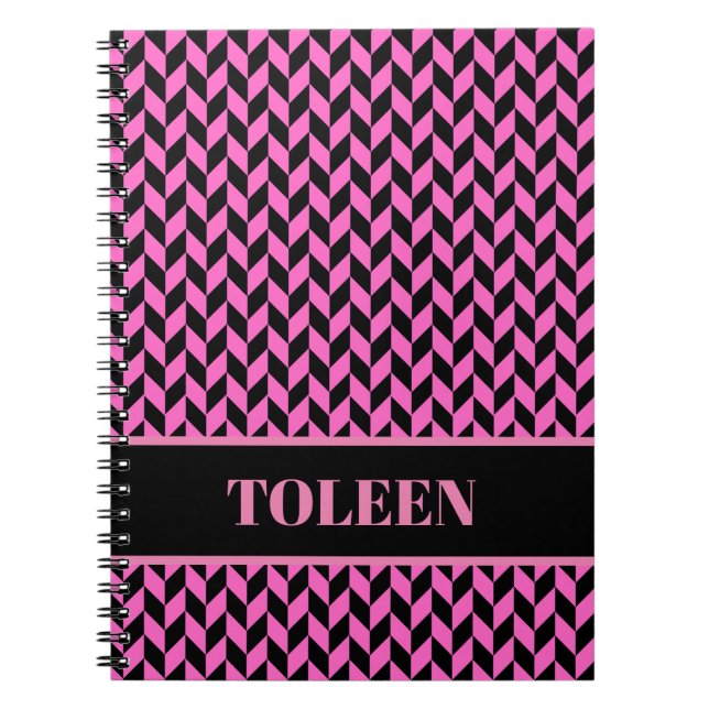 Personalised Colourful Pattern Notebook (Front)