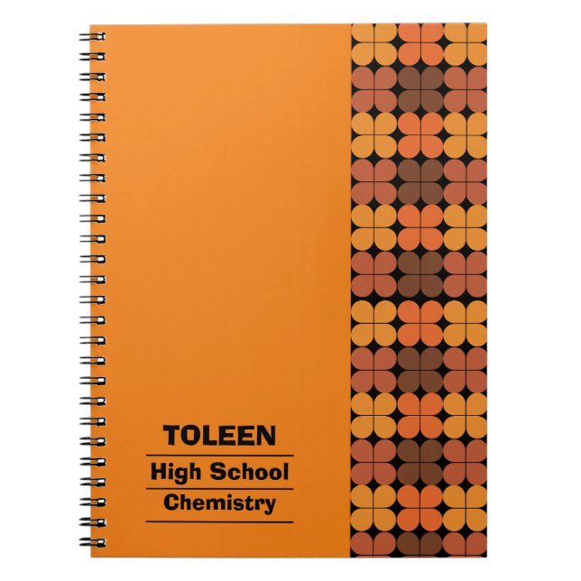 Personalised Colourful Pattern                  Notebook (Front)