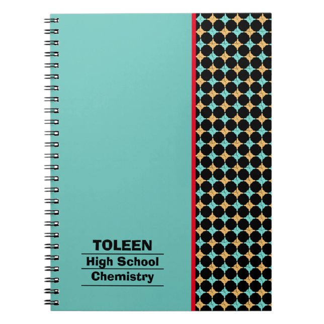 Personalised Colourful Pattern                  Notebook (Front)