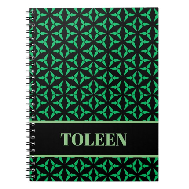 Personalised Colourful Pattern                  Notebook (Front)
