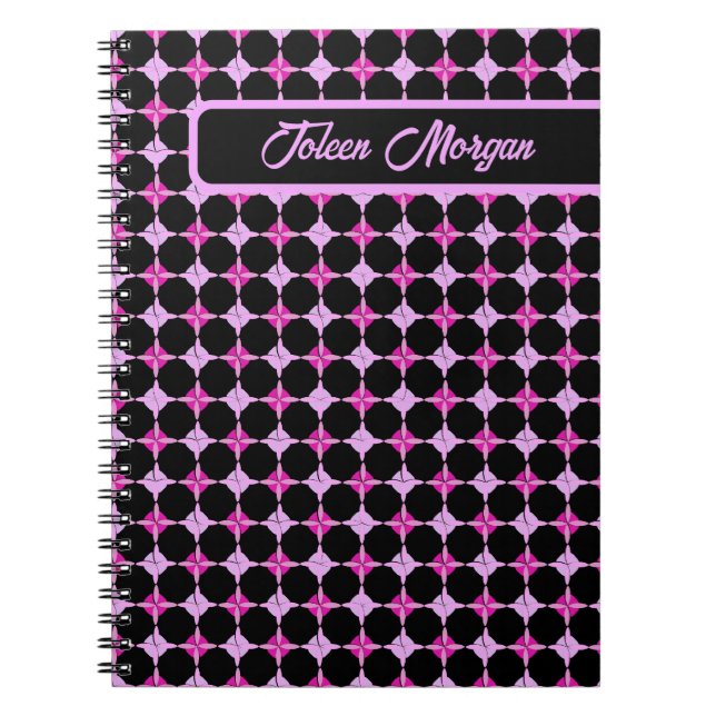 Personalised Colourful Pattern                  Notebook (Front)