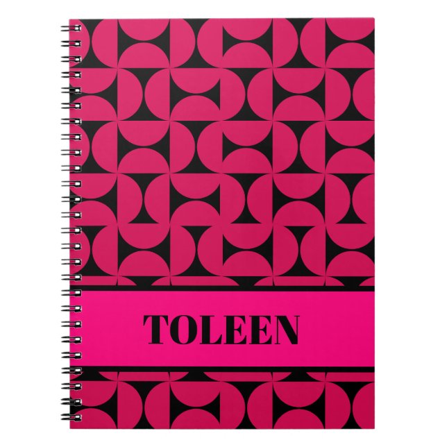 Personalised Colourful Pattern                  Notebook (Front)