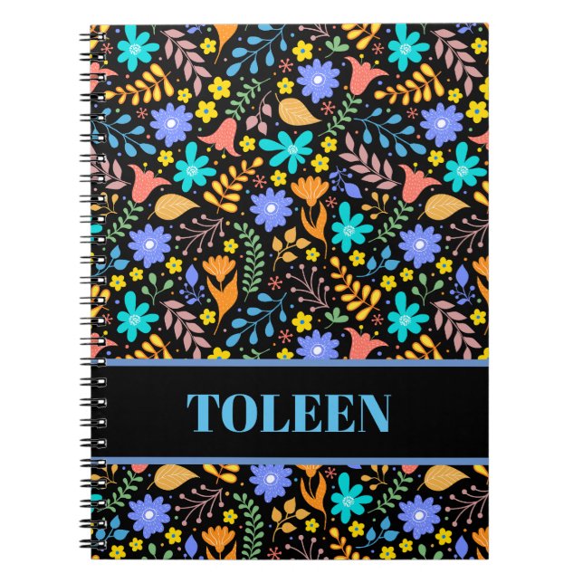 Personalised Colourful Pattern                 Notebook (Front)